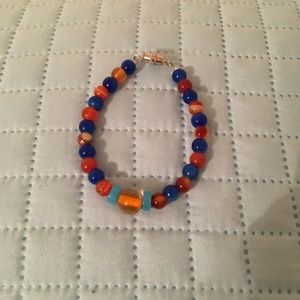 Blue and Orange Bracelet